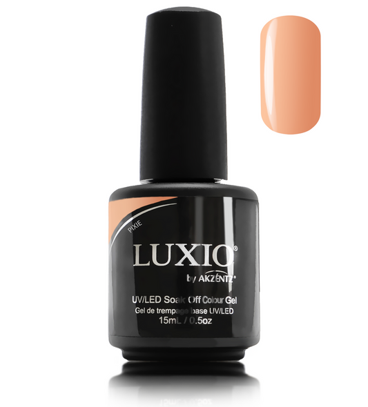 Luxio Gel Polish - Pixie 15ml A Orange-Coral  premium 100% pure gel, odourless, vegan, long lasting, HEMA-FREE, pro-only Coloured Gel Polish.