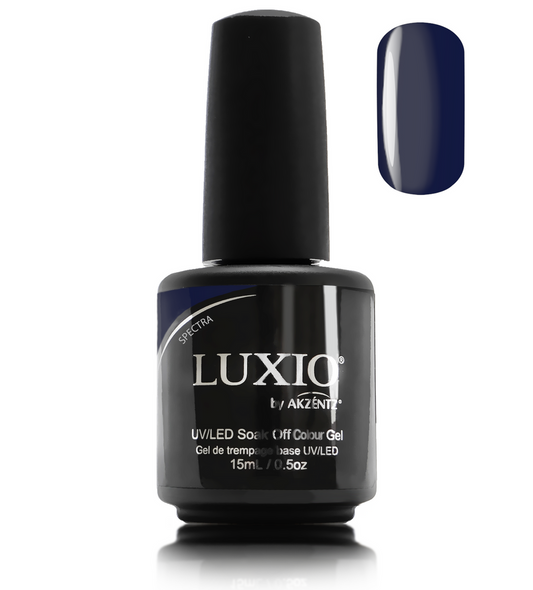 Luxio Gel Polish - Spectra 15ml A Navy Blue  premium 100% pure gel, odourless, vegan, long lasting, HEMA-FREE, pro-only Coloured Gel Polish.