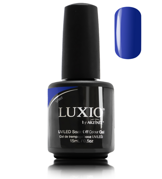 Luxio Gel Polish - Spirit 15ml A Denim Blue  premium 100% pure gel, odourless, vegan, long lasting, HEMA-FREE, pro-only Coloured Gel Polish.