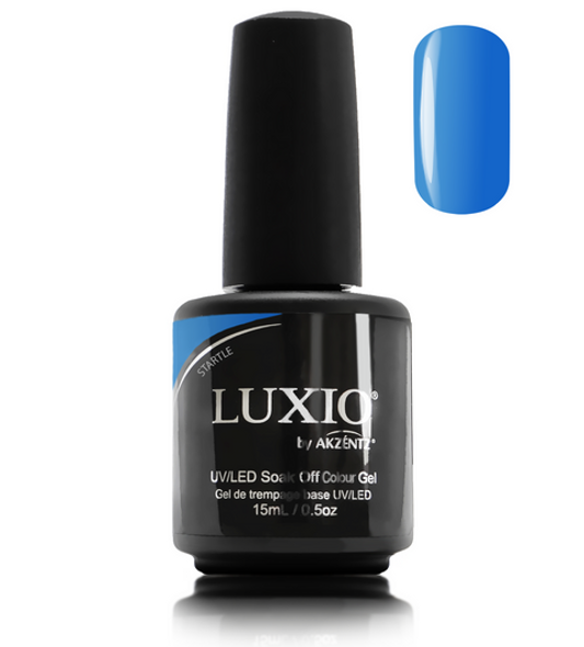Luxio Gel Polish - Startle 15ml A Neon Blue  premium 100% pure gel, odourless, vegan, long lasting, HEMA-FREE, pro-only Coloured Gel Polish.