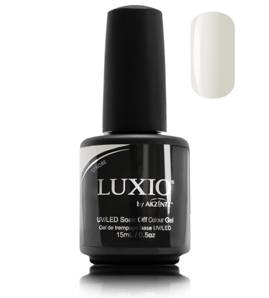 Luxio Gel Polish - Strobe 15ml A Cream with Shimmer  premium 100% pure gel, odourless, vegan, long lasting, HEMA-FREE, pro-only Coloured Gel Polish.