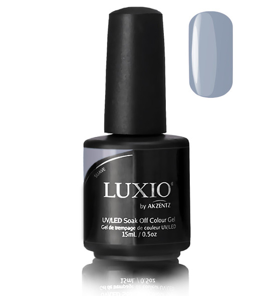 Luxio Gel Polish - Suave 15ml A Blue Grey  premium 100% pure gel, odourless, vegan, long lasting, HEMA-FREE, pro-only Coloured Gel Polish.
