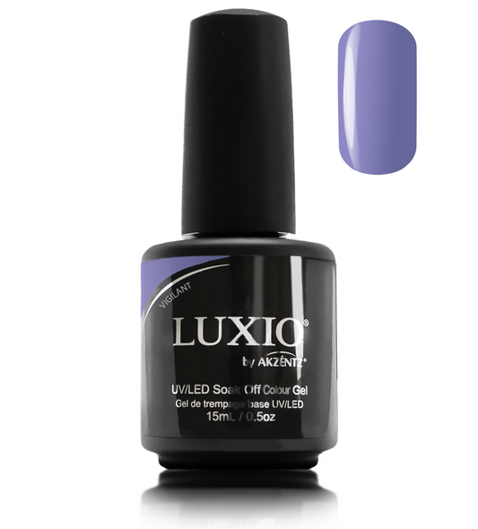 Luxio Gel Polish - Vigilant 15ml A Grey Purple  premium 100% pure gel, odourless, vegan, long lasting, HEMA-FREE, pro-only Coloured Gel Polish.