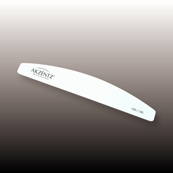 Single Akzentz White 100/180 Curved File