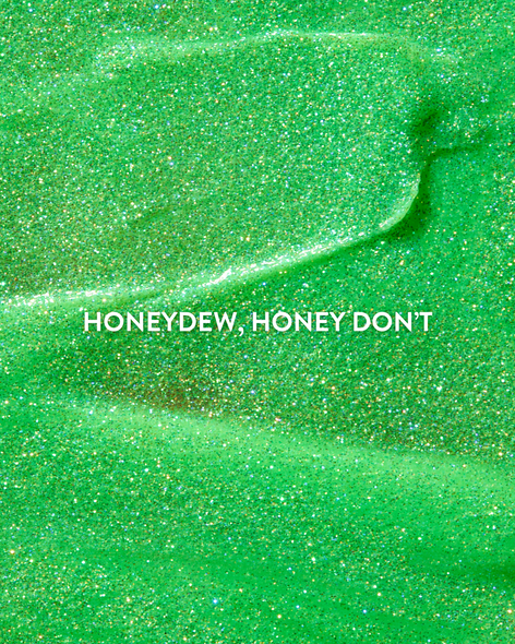 Honeydew, Honey Don't Glitter Nail Gel. Neon Green Nail Glitter Gel