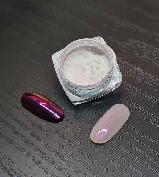 Purple Glass White Nail Pigment Powder
