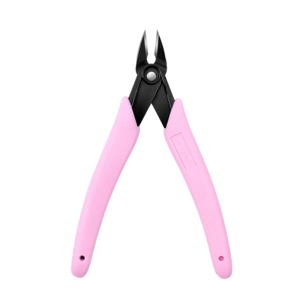 Precision Nail Art Cutter with Return Spring – Pink Handle