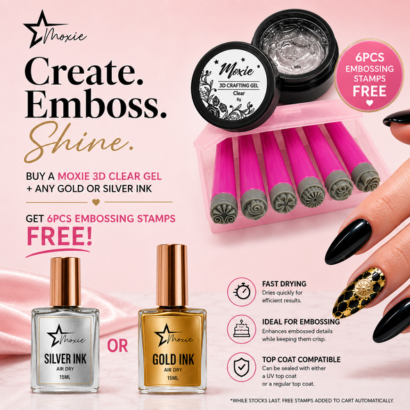 Moxie Embossing Ink Kit with free stampers