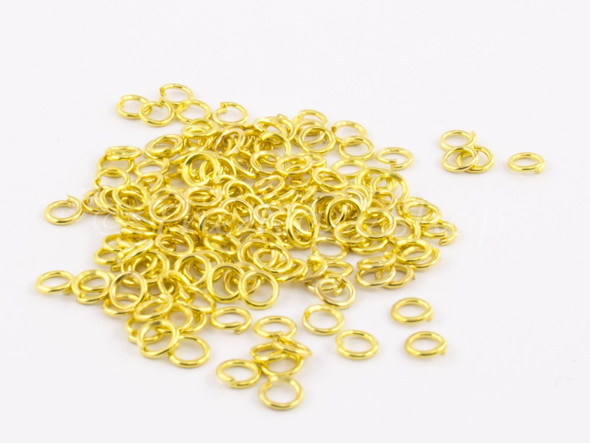 Gold Jump Hoop Connector Nail Rings for Piercings (20PCS) - 7mm