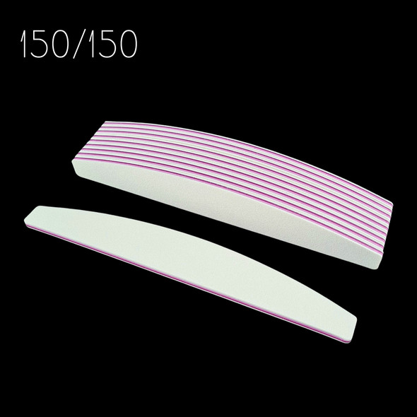 BULK White Harbour Bridge Nail Files (Pink Core) 150/150. Professional Files for Acrylic & Gel