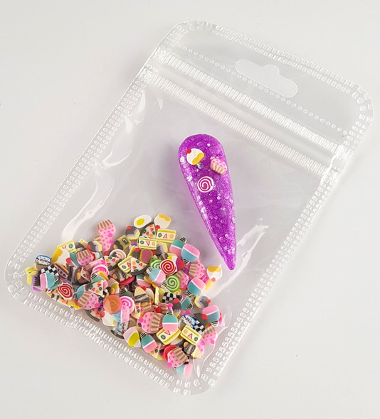 Lollies, Icecreams & Cup Cakes Nail Art Fimo Bag