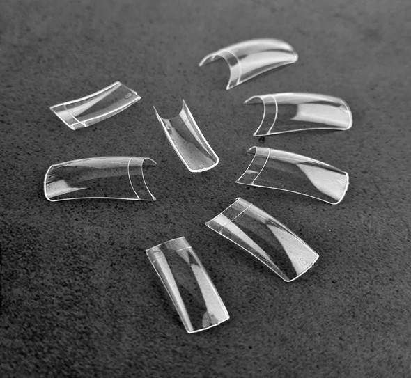 TNS Sports Clear Half-Well Nail Tips (Box of 100PCS or 500PCS)