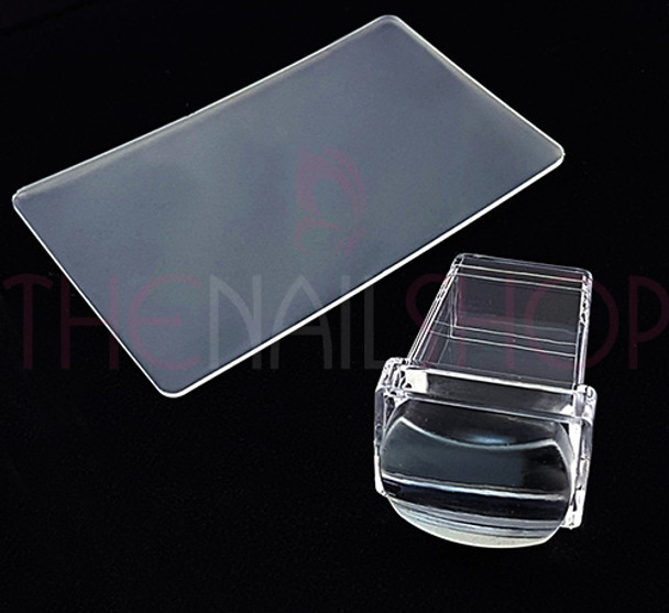 Clear Rectangular Stamper for Stamping Plates