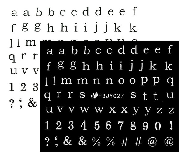 Letters Text & Numbers Nail Art Stickers (Black or White). Create  Ouija Board Nails for Halloween! Complete Alphabet!