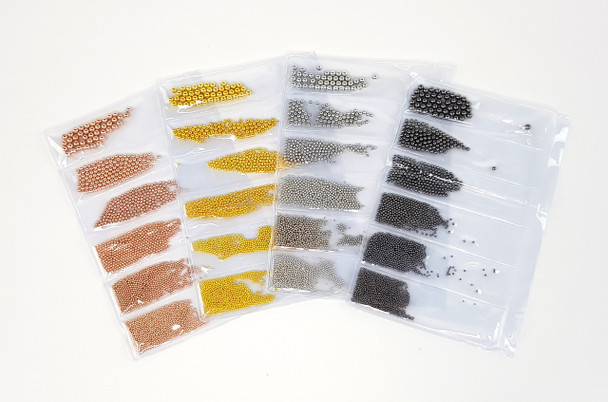 Nail Art Caviar Metal Bullion Beads in Bags (6 Sizes) - Gold, Silver, Rose Gold or Gunmetal Grey