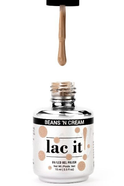 Lac It!™ Advanced Formula Gel Polish 15ml - Beans 'N Cream (The Barista Collection). Natural Nude Gel Polish.