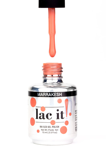 Lac It!™ Advanced Formula Gel Polish 15ml - Marrakesh (The Morocco Collection). Teracotta, Peach, Orange Gel Polish.