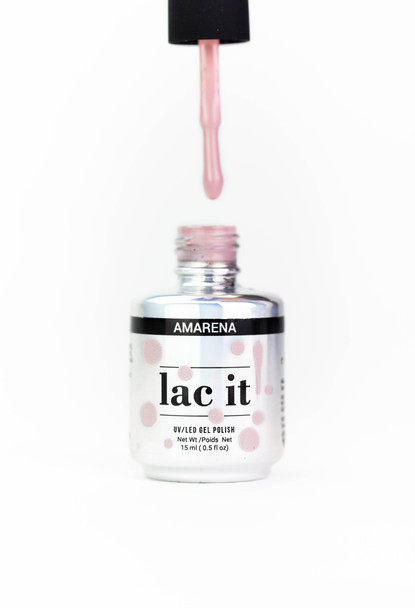 Lac It!™ Advanced Formula Gel Polish 15ml - Amarena (Gelato Collection). Soft Pink Gel Polish.