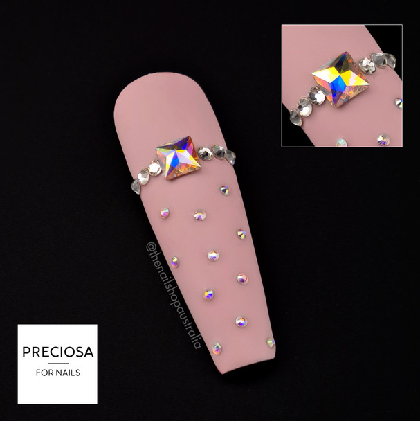 Preciosa for Nails MC Pyramid MAXIMA Flatback Crystals AB (5mm X 5mm)