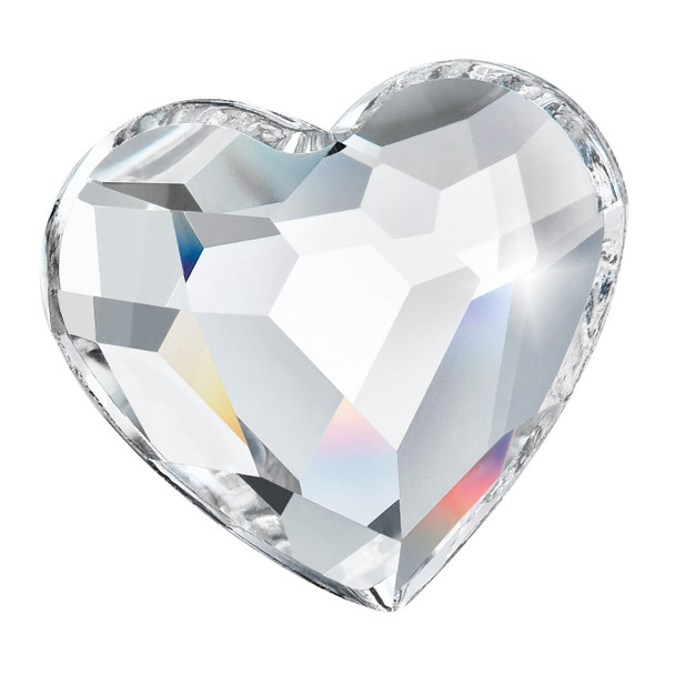Preciosa for Nails MC Heart MAXIMA Flatback Clear Crystals (6mm) - 10PCS/Bag
