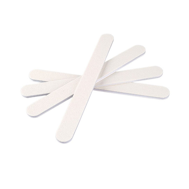 Professional White Straight Coarse Nail Files For Acrylic Nails 100/100 Grit 