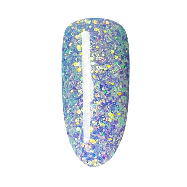 Iridescent Blue Glitter Nail Dip