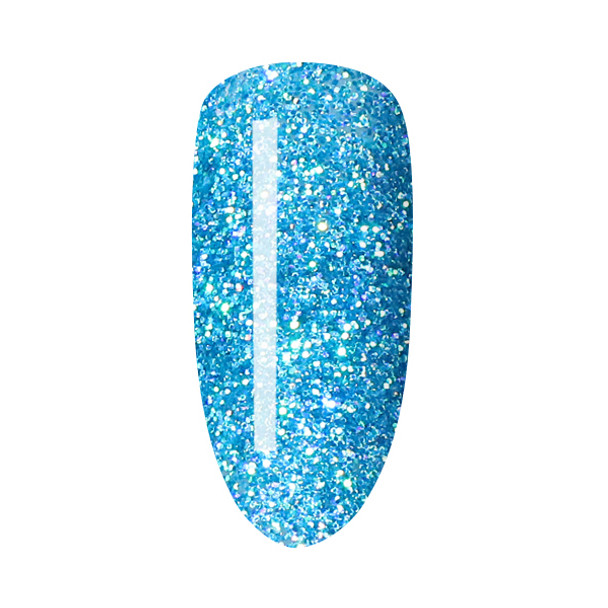 TNS Quick Dip Fast Setting Coloured Powder 28gm - Teal Treat QD086. Teal/Aqua Glitter Nails.