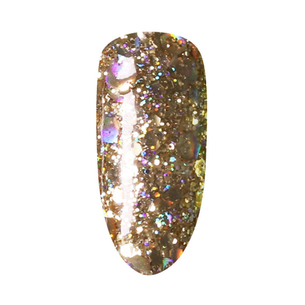 TNS Quick Dip Fast Setting Coloured Powder 28gm - Gold Secrets QD106 (Gold Glitter Nail Dip Powder)