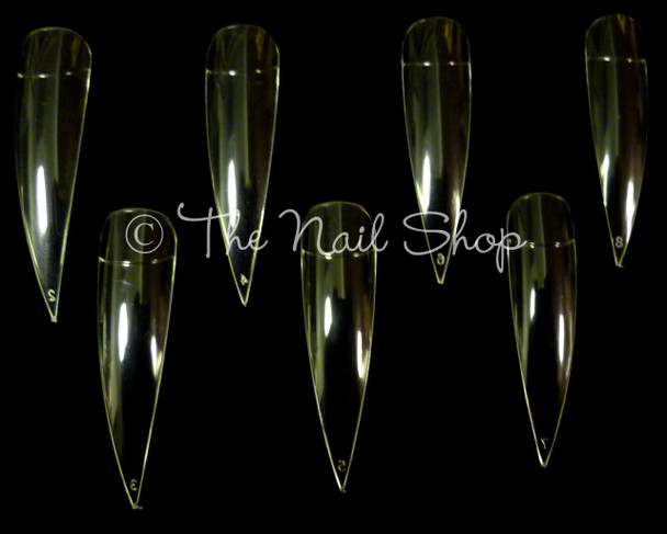 Extra Long Clear Pointed Claw Tips (5cm) - New Pack of 24PCS