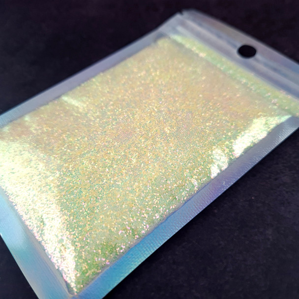 Zesty Lemon Glow Iridescent Nail Glitter For Nail Art (15gm Bag)