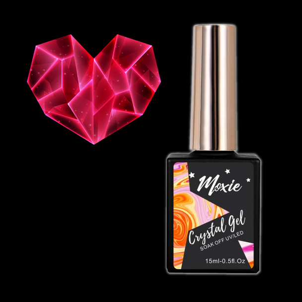 Moxie Crystal UV/LED Nail Gel Polish - Transparent Jelly Red
