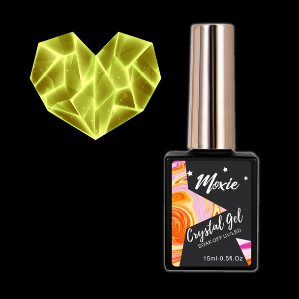 Moxie Crystal UV/LED Nail Gel Polish - Transparent Jelly Yellow