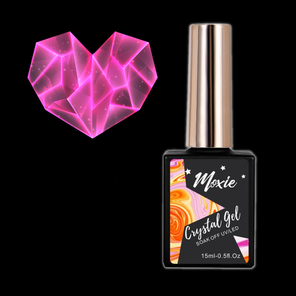 Moxie Crystal UV/LED Nail Gel Polish - Transparent Jelly Pink