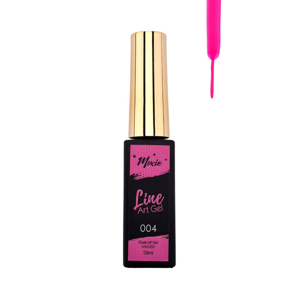 Moxie Coloured UV/LED Line Nail Gels - Neon Pink
