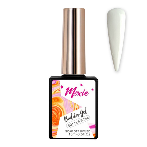 Moxie Build UV/LED Nail Gel 15ml - Soft White (HEMA-FREE)