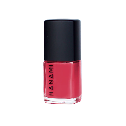 Hanami Nail Polish - Call Back 15ml colour is Coral watermelon red, vegan and cruelty free, breathable and Australian made.