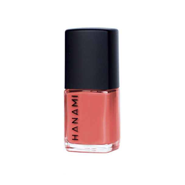 Hanami Nail Polish - Flame Trees 15ml colour is Soft rust orange, vegan and cruelty free, breathable and Australian made.