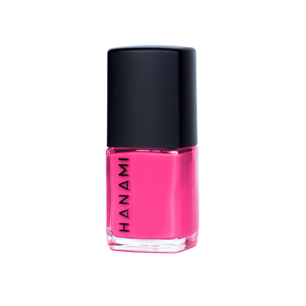 Hanami Nail Polish - Liability 15ml colour is Hot pink, vegan and cruelty free, breathable and Australian made.