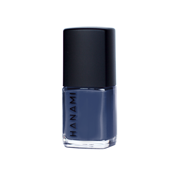 Hanami Nail Polish - Nocture 15ml colour is Rich denim blue, vegan and cruelty free, breathable and Australian made.