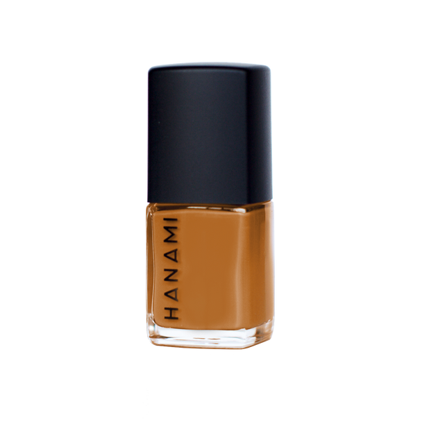 Hanami Nail Polish - Ramble On 15ml colour is Amber orange, vegan and cruelty free, breathable and Australian made.