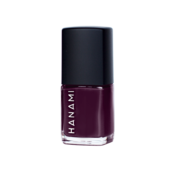 Hanami Nail Polish - Sherry 15ml colour is Burgundy, vegan and cruelty free, breathable and Australian made.