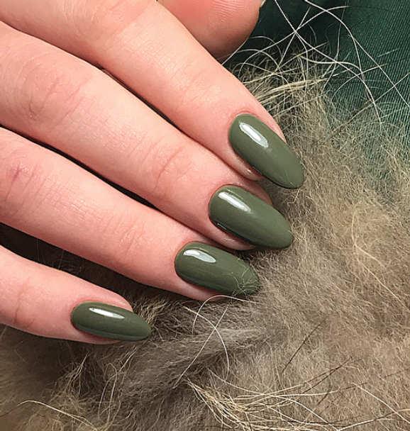 Luxio Gel Polish - Vert 15ml A Olive Green  premium 100% pure gel, odourless, vegan, long lasting, HEMA-FREE, pro-only Coloured Gel Polish.