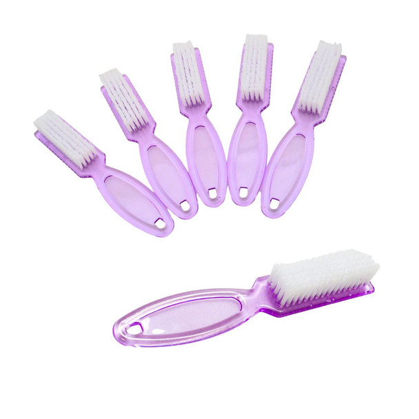 Translucent Purple Nylon Nail Cleaning Brush Single or Bulk