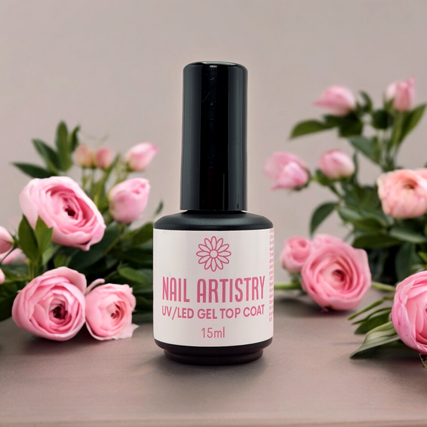 Nail Artistry UV Clear Acrylic Gel Top Coat 15ml (HEMA-Free)