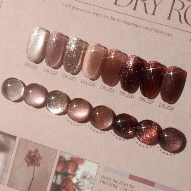 DGEL 8PCS Dry Rose Magnetic Collection