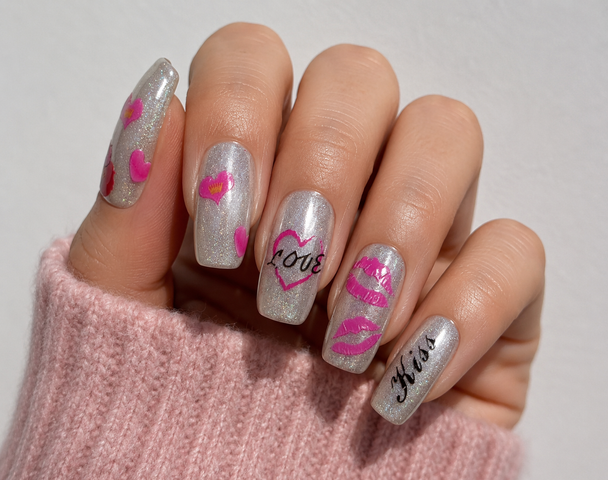 Kisses and Hearts Nail Foils