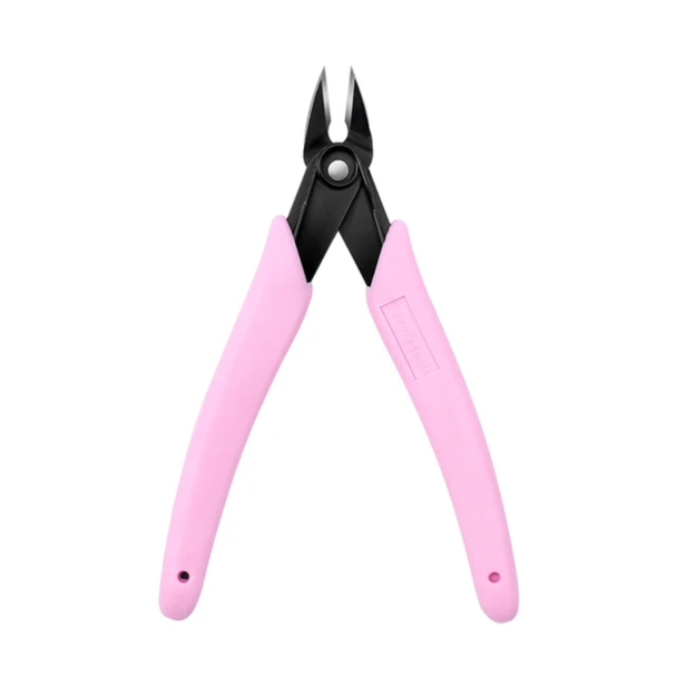 Precision Nail Art Cutter with Return Spring – Pink Handle