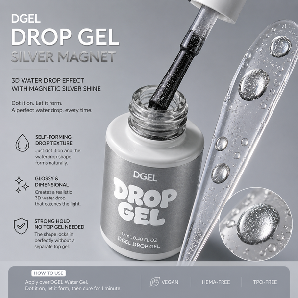 DGEL Water Drop Gel - Magnetic Silver