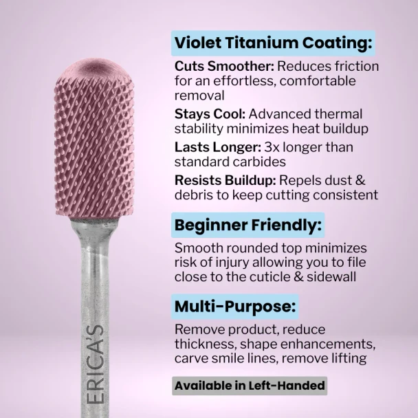 Erica's Violet Titanium Safety Smooth Top Barrel Medium