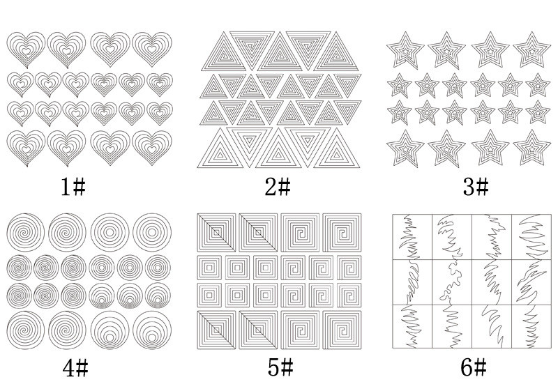 12PCS Vinyl Nail Art Stencil Template Sticker Pack (12 Different
